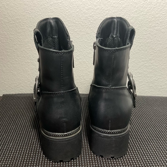 Women’s Harley-Davidson Black Leather upper riding zipped Boots. 9M - Picture 10 of 13